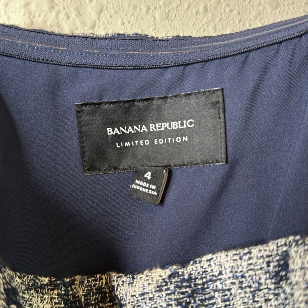 Banana Republic Limited Edition Strapless Mini Cocktail Dress Blue 4P - Picture 5 of 11